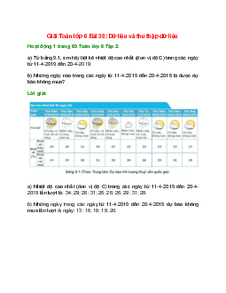 Hoạt động 1 trang 69 Toán 6 Tập 2 | Kết nối tri thức Giải toán lớp 6
