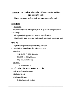 Giáo án Công Nghệ 7 Bài 44: Chuồng nuôi và vệ sinh trong chăn nuôi mới nhất - CV5555