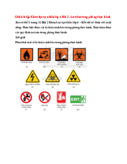 Phân biệt được các kí hiệu cảnh báo trong phòng thực hành