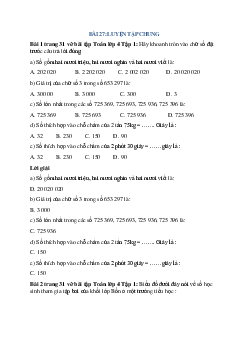 Vở bài tập Toán lớp 4 trang 31, 32 Bài 27: Luyện tập chung