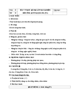 GIÁO ÁN CÔNG NGHỆ 9 BÀI 7: THỰC HÀNH LẮP MẠCH ĐIỆN ĐÈN ỐNG HUỲNH QUANG (T2) MỚI NHẤT - CV5512