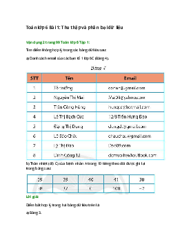 Vận dụng 2 trang 99 Toán 6 Tập 1 | Chân trời sáng tạo Giải toán lớp 6