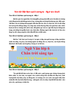 TOP 6 mẫu Tóm tắt Việt Nam quê hương ta 2025 hay, ngắn gọn