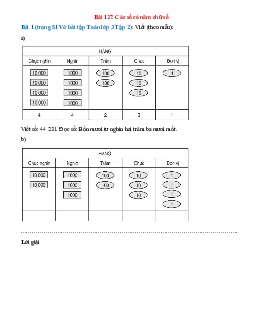 Vở bài tập Toán lớp 3 Tập 2 trang 51, 52 Bài 127: Các số có năm chữ số