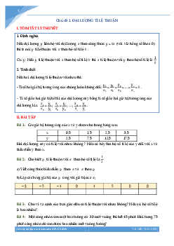 Các chủ đề bồi dưỡng đại số lớp 7