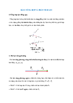 Lý thuyết Tổng hợp và phân tích lực (Cánh diều 2024) hay, chi tiết | Vật Lí 10
