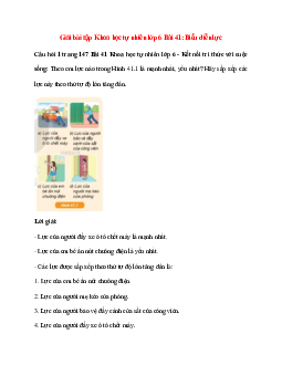 Theo em lực nào trong Hình 41.1 là mạnh nhất, yếu nhất
