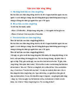 Nội dung chính bài Gấu con chân vòng kiềng hay, chính xác nhất