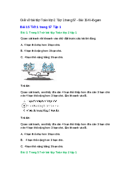 Vở bài tập Toán lớp 2 Tập 1 trang 57, 58, 59, 60 Bài 15: Ki-lô-gam | Kết nối tri thức