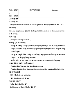GIÁO ÁN CÔNG NGHỆ 9 ÔN TẬP HKII MỚI NHẤT - CV5512