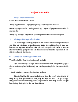 Bố cục bài Chuyện cổ nước mình chuẩn nhất