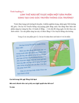 Soạn bài Làm thế nào để thực hiện một sản phẩm sáng tạo cho Góc truyền thông của trường – hay nhất Chân trời sáng tạo