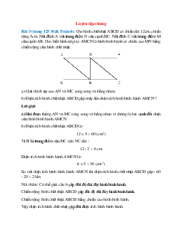 Cho hình chữ nhật ABCD có chiều dài 12cm, chiều rộng 5cm. Nối đỉnh A với trung