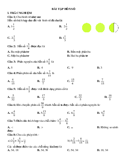 Bộ sưu tập bài tập hỗn số lớp 5 dành cho học sinh tiểu học
