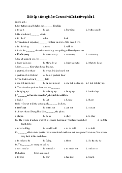Bài tập trắc nghiệm Gerund và Infinitive có đáp án, chọn lọc 2023