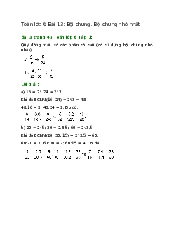 Bài 3 trang 43 Toán 6 Tập 1 | Chân trời sáng tạo Giải toán lớp 6
