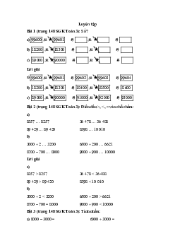 Toán lớp 3 trang 148 Luyện tập