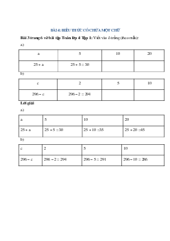 Viết vào ô trống (theo mẫu) Bài 3 trang 6 vở bài tập Toán lớp 4 Tập 1