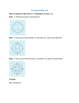 Tìm hiểu cách vẽ hình tròn tâm O và bán kính OA?