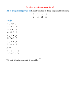 Khoanh vào phân số không bằng các phân số còn lại : 7/42; 12/18; 9/54; 5/30