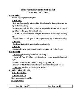 Giáo án Sinh học 12 Ôn tập học kì 2 mới nhất - CV5555