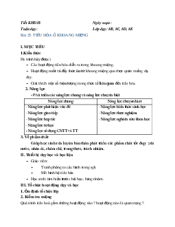 Giáo án Sinh học 8 Bài 25: Tiêu hóa ở khoang miệng mới nhất - CV5512