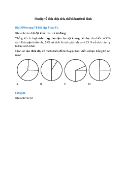 Khoanh vào chữ đặt trước câu trả lời đúng: Thống kê các loại sách trong thư viện của một trường tiểu học