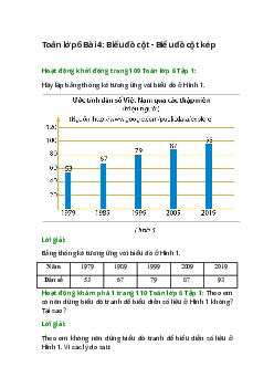 Giải SGK Toán 6 Bài 4 (Chân trời sáng tạo): Biểu đồ cột - Biểu đồ cột kép