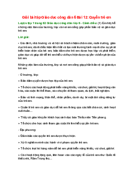 Em hãy kể những việc làm của trường, lớp và nơi em sống góp phần bảo vệ và giáo dục