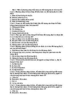 Trắc nghiệm Địa lý 10 bài 2 có đáp án: Một số phương pháp biểu hiện các đối tượng