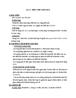 Giáo án Sinh học 12 Bài 41: Diễn biến sinh thái mới nhất - CV5555