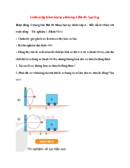 Thí nghiệm 1 (Hình 40.4) Chuẩn bị: giá gắn lò xo lá tròn có dây kéo, xe lăn