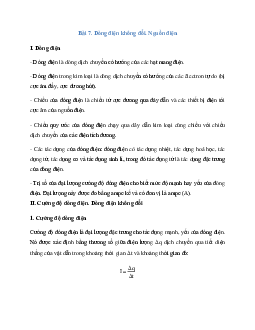Lý thuyết Dòng điện không đổi. Nguồn điện (mới 2023 + 30 câu trắc nghiệm) hay, chi tiết – Vật Lí 11