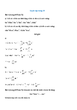 Toán lớp 5 trang 28, 29 Luyện tập