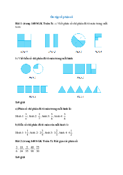 Toán lớp 5 trang 148, 149 Ôn tập về phân số
