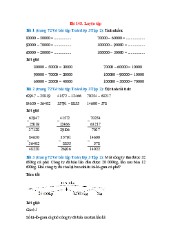 Vở bài tập Toán lớp 3 Tập 2 trang 72 Bài 145: Luyện tập