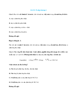 20 câu Trắc nghiệm Chương 5: Năng lượng hóc học (Kết nối tri thức 2024) có đáp án -  Hóa học lớp 10
