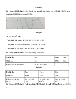 Toán lớp 4 trang 104, 105 Luyện tập