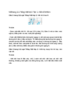 Viết trang 111 Tiếng Việt lớp 2 Tập 1 – Kết nối tri thức