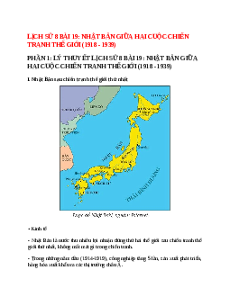 Lý thuyết Lịch Sử 8 Bài 19 (mới 2023 + 10 câu trắc nghiệm): Nhật Bản giữa hai cuộc chiến tranh thế giới (1918 - 1939)