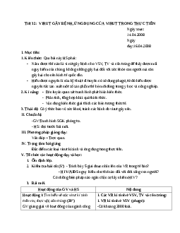 Giáo án Sinh học 10 Bài 31: Virut gây bệnh, ứng dụng của virut trong thực tiễn mới nhất – CV5512