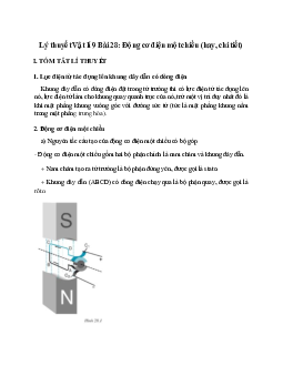 Lý thuyết Động cơ điện một chiều (mới 2023 + 11 câu trắc nghiệm) hay, chi tiết – Vật Lí 9