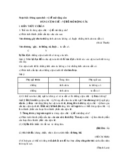 Soạn bài Dùng cụm chủ - vị để mở rộng câu - ngắn nhất Soạn văn 7