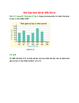 Bài 9.11 trang 81 Toán 6 Tập 2 | Kết nối tri thức Giải toán lớp 6