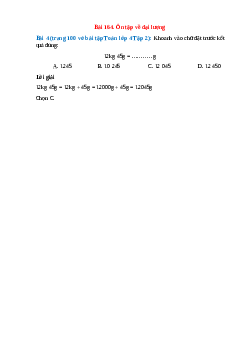 Khoanh vào chữ đặt trước kết quả đúng:  12kg 45g = ……….. g