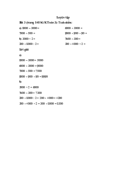 Tính nhẩm: 8000 – 3000 =