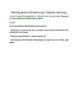 Trang phục có vai trò như thế nào trong đời sống con người