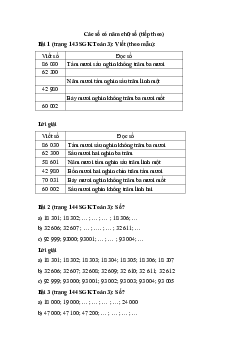 Toán lớp 3 trang 143, 144 Các số có năm chữ số (tiếp theo)