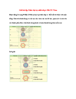 Dựa trên hình dạng và cấu tạo của virus mà em đã học, quan sát và nêu tên