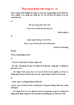 Soạn bài Thực hành tiếng Việt trang 41 - 42 – hay nhất Cánh diều